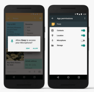 Improved privacy feature in Android marshmallow